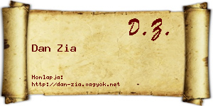 Dan Zia névjegykártya